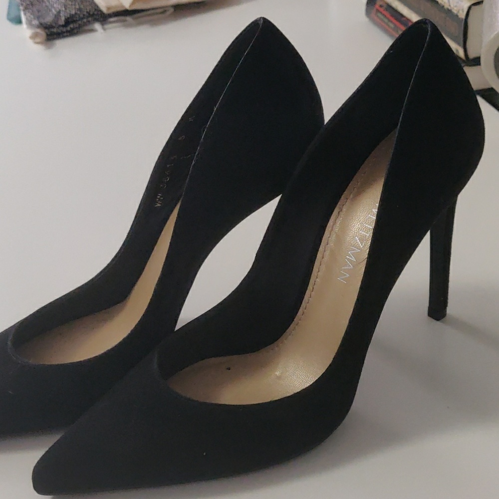 Stuart Weitzman Black Suede Pumps